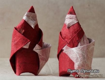 Origami gyerekeknek - csizma ajándékok - oly módon, origami