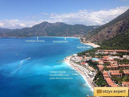 Tekintse át a strand Oludeniz (Törökország, Oludeniz) - minden Oludeniz beach - híres és nem annyira