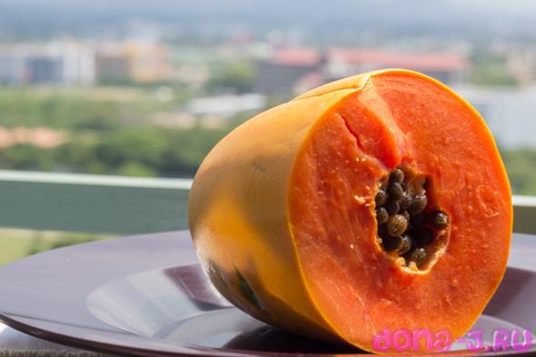 Papaya face mască și proprietăți utile pentru piele