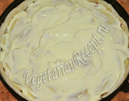 Torta nyers burgonyát, paradicsom és paprika - egy recept egy fotó