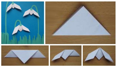 Cadou din flori de origami - flori din hârtie cu mâinile proprii