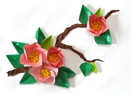 Подарунок з орігамі квітка - квіти з паперу своїми руками
