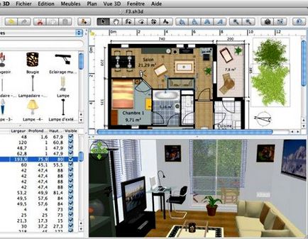 Proiectarea de apartamente de design interior folosind programe