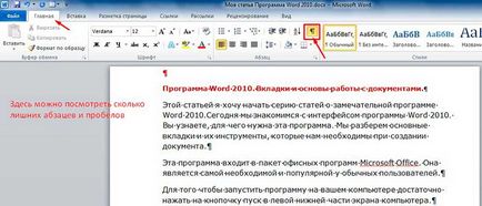 Programul Word 2010