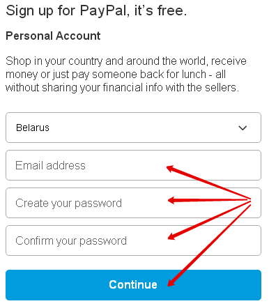 Înregistrare de paypal în Belarus