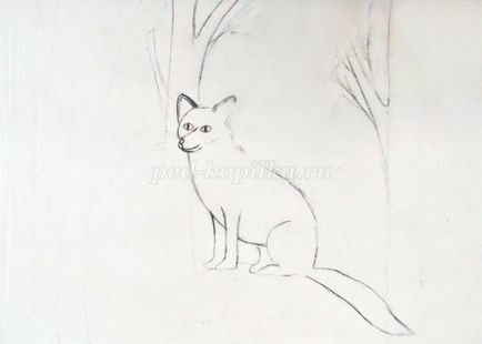 Малюємо лисицю аквареллю поетапно