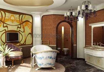 Baie de lux - principiile de decorare a camerei în stil baroc