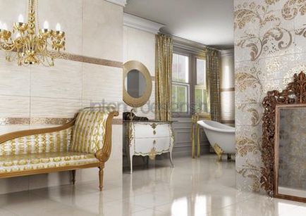 Baie de lux - principiile de decorare a camerei în stil baroc