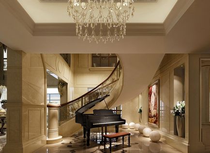 Рояль, піаніно чи фортепіано старовинне в інтер'єрі вітальні