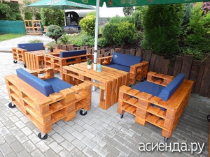 Mobilier de gradina din paleti