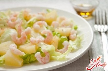 Salata cu calmar și ananas - o varietate de rețete