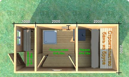 Căsuță de baie proprie (plan și dimensiuni)