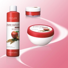 Seria de produse cosmetice roșii de mere și ovăz oriflame pur naturale organice roșii de mere și oriflame de ovăz