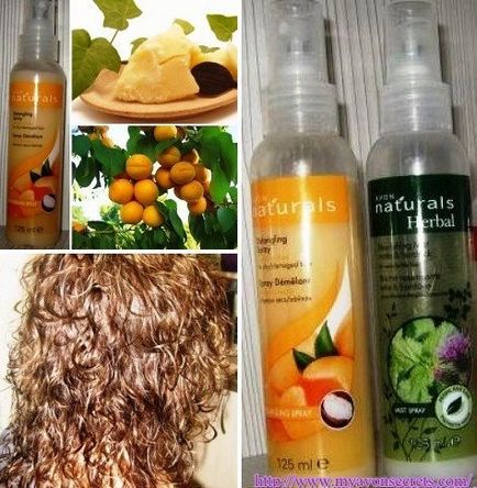 Спрей для полегшення розчісування волосся avon naturals «абрикос і масло ши»
