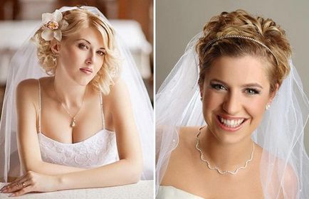 Весільні зачіски з каре - весільні зачіски на каре фото, з чубчиком і фатою