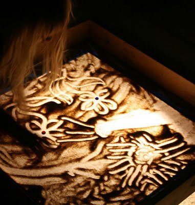 Cutie luminoasă pentru desen cu nisip