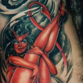 Tattoo Devil este sensul unui simbol pentru fete și băieți