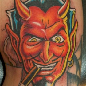 Tattoo Devil este sensul unui simbol pentru fete și băieți