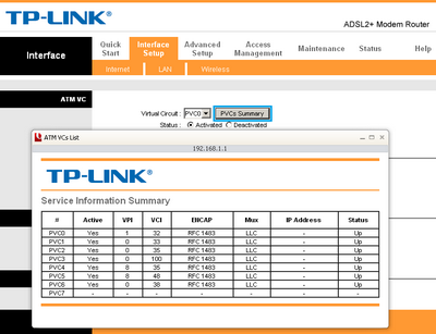 Tp-link td-8817 - setare megalină