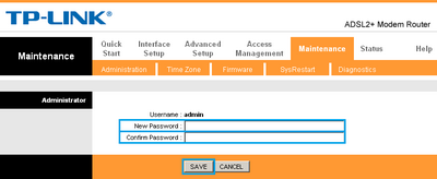 Tp-link td-8817 - setare megalină