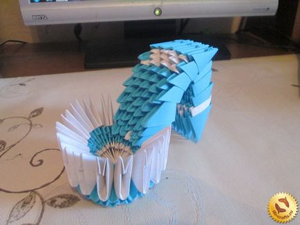 Cipő Origami modulok saját kezűleg