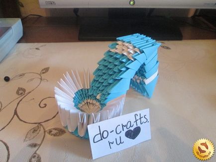 Cipő Origami modulok saját kezűleg