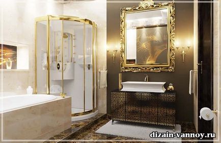 Ванна кімната в стилі арт-деко, бароко, фото інтер'єрів