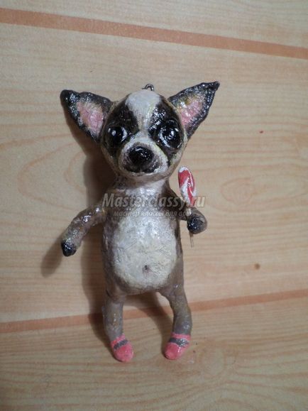 Ватяна ялинкова іграшка «гламурна собачка»