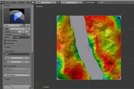 Pădurea acoperită de zăpadă în blender