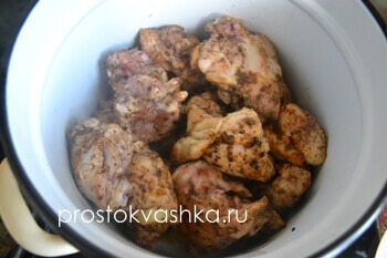 Chakhokhbili Chicken grúz - egy egyszerű recept a fotó