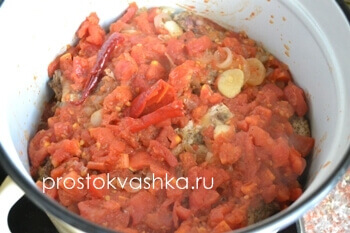 Chakhokhbili Chicken grúz - egy egyszerű recept a fotó