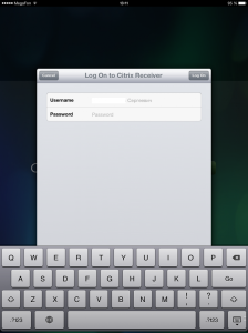 Setarea receptorului Citrix pe ipad ssl