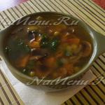 Supa cu mazăre verde, conservată, rețetă cu fotografie pas cu pas
