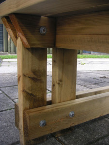 Дерев'яний стіл з лавками для дачі своїми руками (креслення), дачні справи
