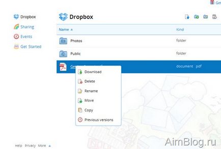 Dropbox (cloudbox) - stocare în cloud