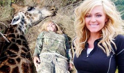 Fotografii de vânători de sex feminin cu animale uciși