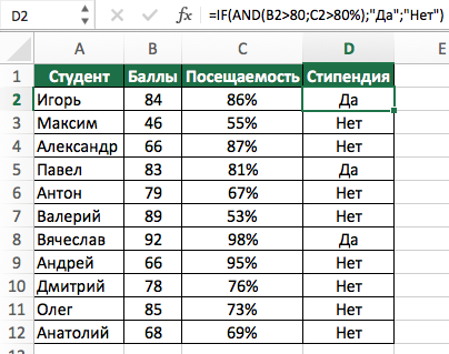 Funcția if (dacă) în excel