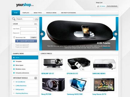 Gk yourshop - шаблон інтернет магазину для joomla 2