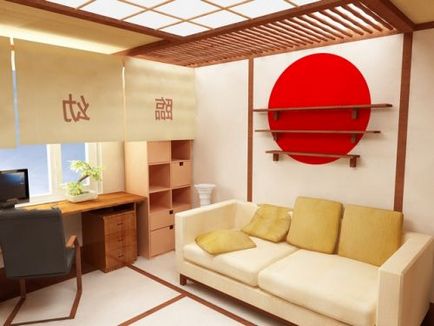 Camera de zi în stil japonez - fotografie de interior design - magazin online inhomes