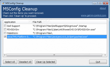 Sistem de configurare a sistemului msconfig