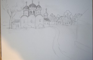 Cât de frumos să desenezi o biserică în etape - cum să desenezi o biserică, un templu, un creion pas cu pas