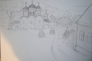 Як красиво намалювати церква поетапно - як намалювати церква, храм, собор олівцем поетапно