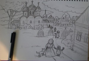 Cât de frumos să desenezi o biserică în etape - cum să desenezi o biserică, un templu, un creion pas cu pas