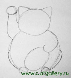Hogyan kell felhívni a boldog macska Maneki-Neko (döntetlen) Hogyan kell felhívni a boldog macska Maneki-Neko