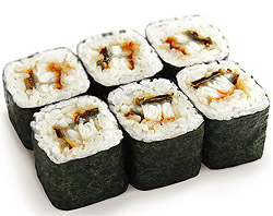 Cum să gătești sushi și roșii la rețetele acasă unagi maki și nigiri sushi cu o fotografie