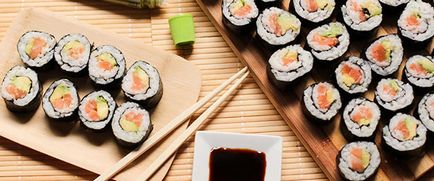 Hogyan kell elkészíteni sushi otthon - lépésről lépésre recept fotók