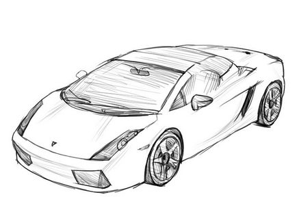 Hogyan rajzoljunk egy Lamborghini Aventador