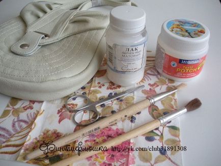 Hogyan készítsünk Decoupage táskák - samoshveyka - site rajongóinak varró- és kézműves