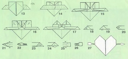 Cum să faceți o inimă cu o săgeată de hârtie - cum să faceți săgeți din hârtie - manuală