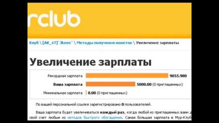 Cum de a crește salariul în clubul Mur gratuit, totul despre bani și bugetul familiei